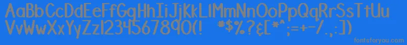 DjbStinkyMarker Font – Gray Fonts on Blue Background