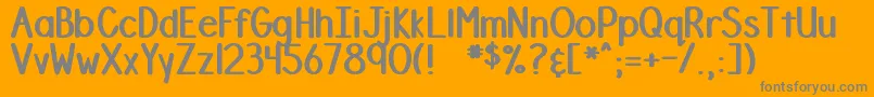DjbStinkyMarker Font – Gray Fonts on Orange Background