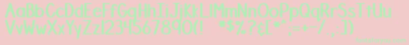 DjbStinkyMarker Font – Green Fonts on Pink Background
