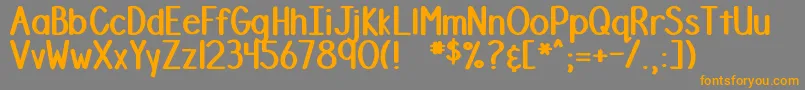 DjbStinkyMarker Font – Orange Fonts on Gray Background