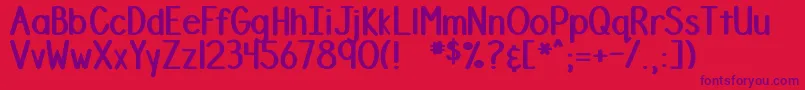 DjbStinkyMarker-fontti – violetit fontit punaisella taustalla