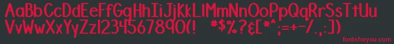 Fonte DjbStinkyMarker – fontes vermelhas em um fundo preto