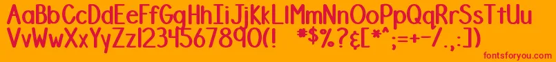Шрифт DjbStinkyMarker – красные шрифты на оранжевом фоне