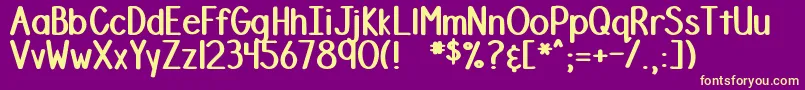 DjbStinkyMarker Font – Yellow Fonts on Purple Background