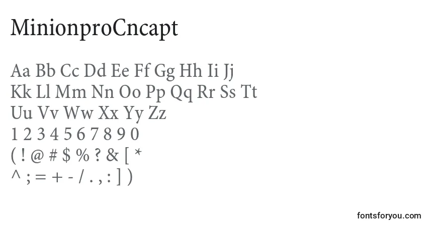 A fonte MinionproCncapt – alfabeto, números, caracteres especiais