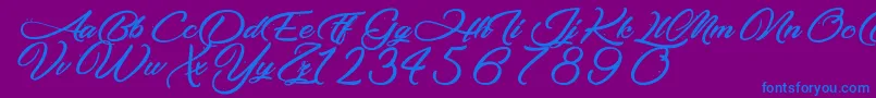 MakingTheQuality Font – Blue Fonts on Purple Background