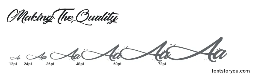 MakingTheQuality Font Sizes