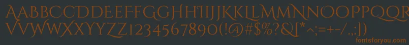 Шрифт CinzeldecorativeRegular – коричневые шрифты на чёрном фоне