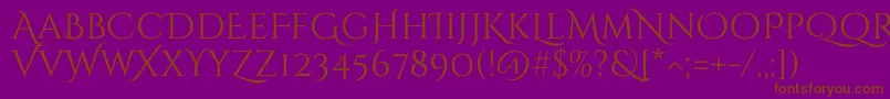 CinzeldecorativeRegular Font – Brown Fonts on Purple Background