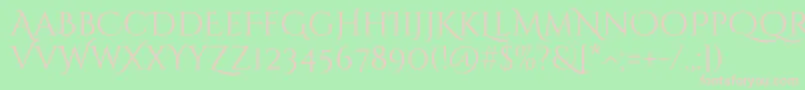 CinzeldecorativeRegular Font – Pink Fonts on Green Background