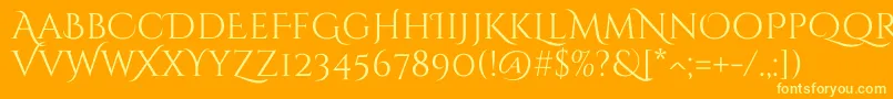 フォントCinzeldecorativeRegular – オレンジの背景に黄色の文字