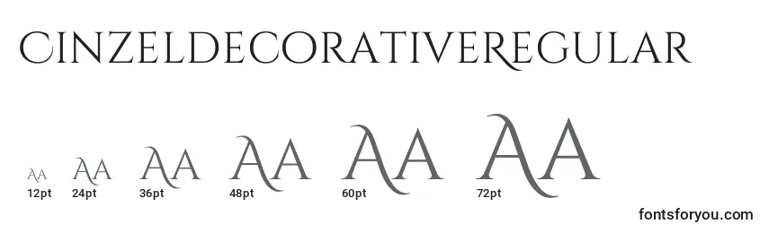 Größen der Schriftart CinzeldecorativeRegular (59993)