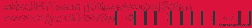 Calvino Font – Black Fonts on Red Background