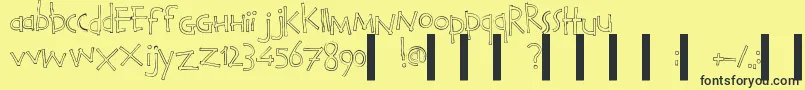 Calvino Font – Black Fonts on Yellow Background