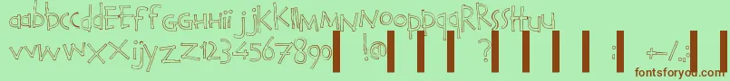 Calvino Font – Brown Fonts on Green Background