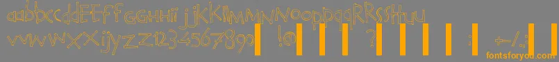 Calvino Font – Orange Fonts on Gray Background