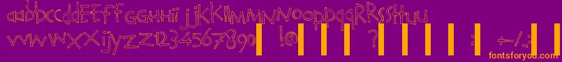 Calvino Font – Orange Fonts on Purple Background