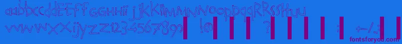 Calvino Font – Purple Fonts on Blue Background