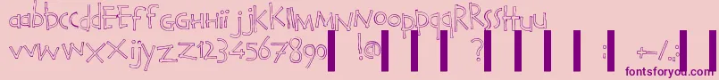Calvino Font – Purple Fonts on Pink Background