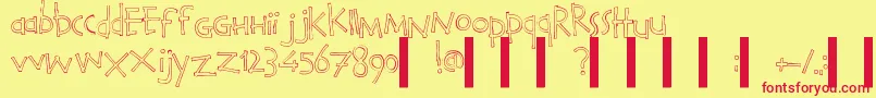 Calvino Font – Red Fonts on Yellow Background