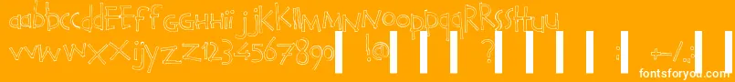 Calvino Font – White Fonts on Orange Background