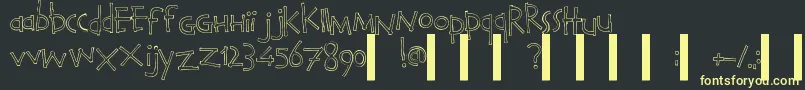 Calvino Font – Yellow Fonts on Black Background