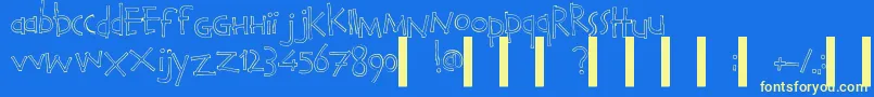 Calvino Font – Yellow Fonts on Blue Background