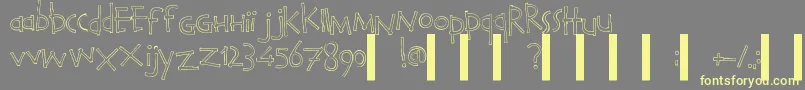 Calvino Font – Yellow Fonts on Gray Background