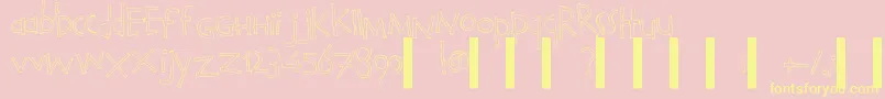 Calvino Font – Yellow Fonts on Pink Background