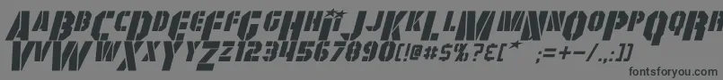 GiColtonItalic Font – Black Fonts on Gray Background