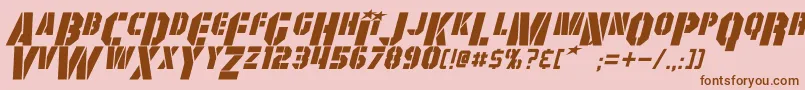 GiColtonItalic Font – Brown Fonts on Pink Background