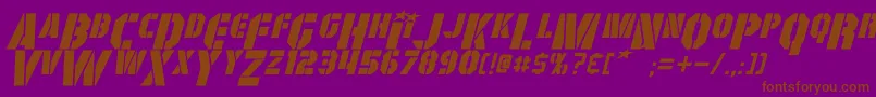 GiColtonItalic Font – Brown Fonts on Purple Background