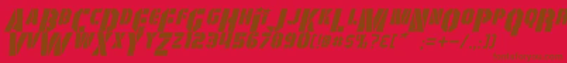GiColtonItalic Font – Brown Fonts on Red Background