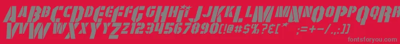 GiColtonItalic Font – Gray Fonts on Red Background