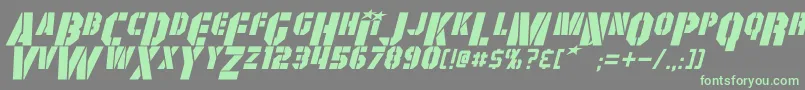 GiColtonItalic Font – Green Fonts on Gray Background