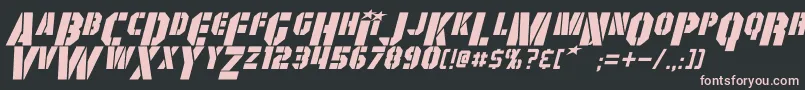 GiColtonItalic Font – Pink Fonts on Black Background