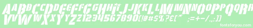 GiColtonItalic Font – White Fonts on Green Background