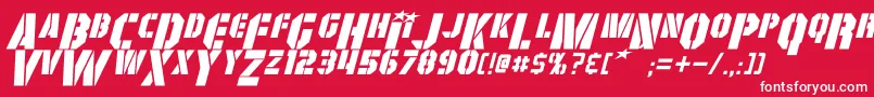 GiColtonItalic Font – White Fonts on Red Background