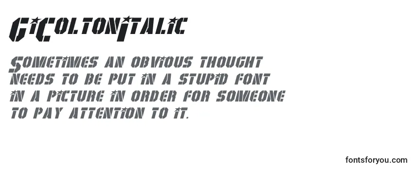 GiColtonItalic Font