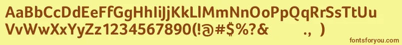 Шрифт FocoBold – коричневые шрифты на жёлтом фоне