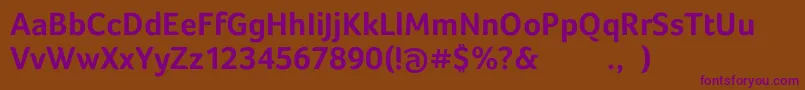 FocoBold Font – Purple Fonts on Brown Background