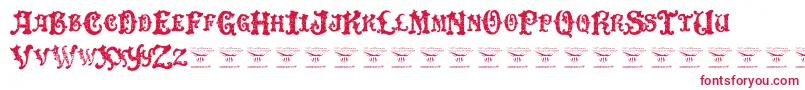 DinglehuckleberryRegular Font – Red Fonts on White Background