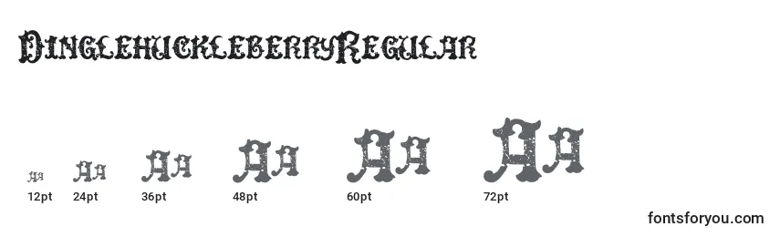 Размеры шрифта DinglehuckleberryRegular