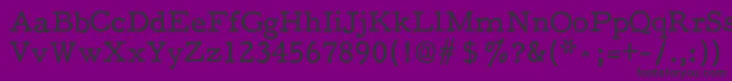 F25Executive-Schriftart – Schwarze Schriften auf violettem Hintergrund