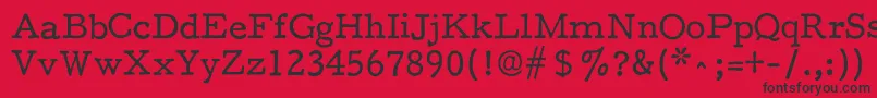 フォントF25Executive – 赤い背景に黒い文字