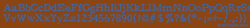 Więcej informacji o czcionce F25Executive Czcionka F25Executive – niebieskie czcionki na brązowym tle