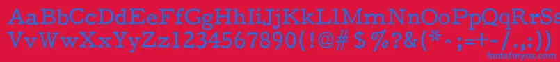 F25Executive Font – Blue Fonts on Red Background