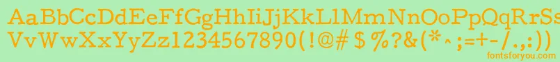 F25Executive Font – Orange Fonts on Green Background