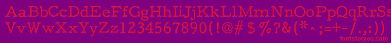 F25Executive Font – Red Fonts on Purple Background