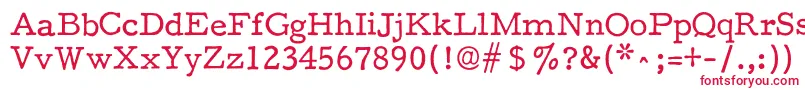 F25Executive Font – Red Fonts on White Background